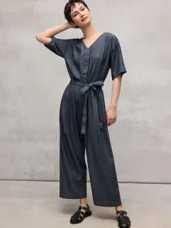 Airy Organic Cotton Twill Jumpsuit
