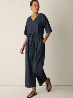 Airy Organic Cotton Twill Jumpsuit