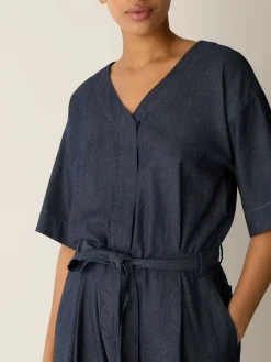 Airy Organic Cotton Twill Jumpsuit