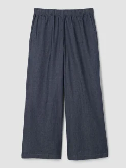 Airy Organic Cotton Twill Wide-Leg Pant