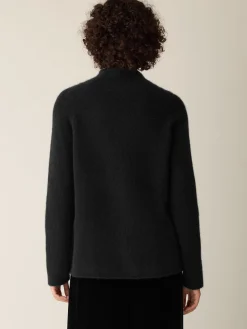 Cashmere Silk Boucle Bliss Turtleneck Top