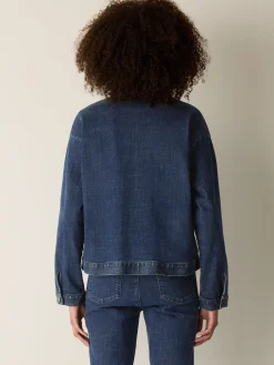 Cotton Stretch Denim Classic Collar Jacket