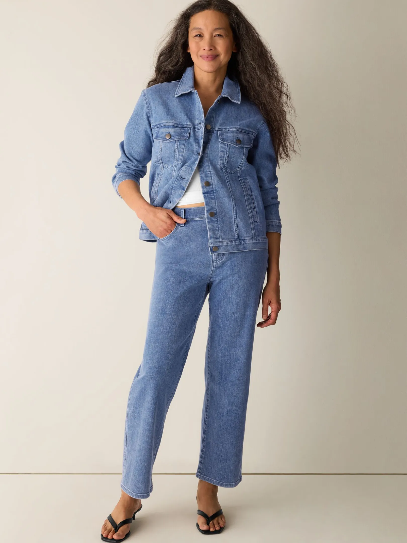 Cotton Stretch Denim Jacket