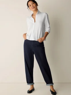 Cotton Stretch Denim Lantern Jean