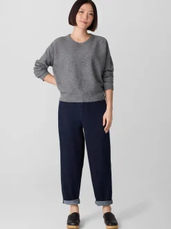 Cotton Stretch Denim Lantern Jean