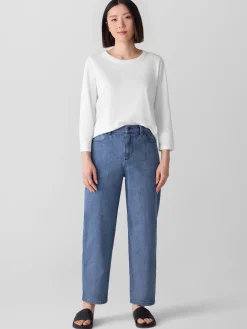 Cotton Stretch Denim Lantern Jean