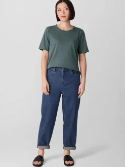 Cotton Stretch Denim Lantern Jean