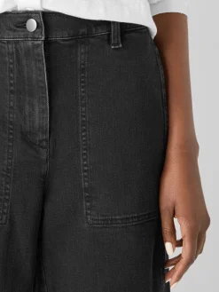 Cotton Stretch DenimLantern Jean