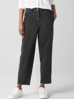 Cotton Stretch DenimLantern Jean