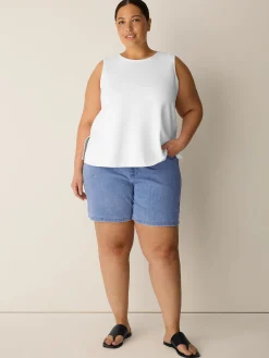 Cotton Stretch Denim Shorts