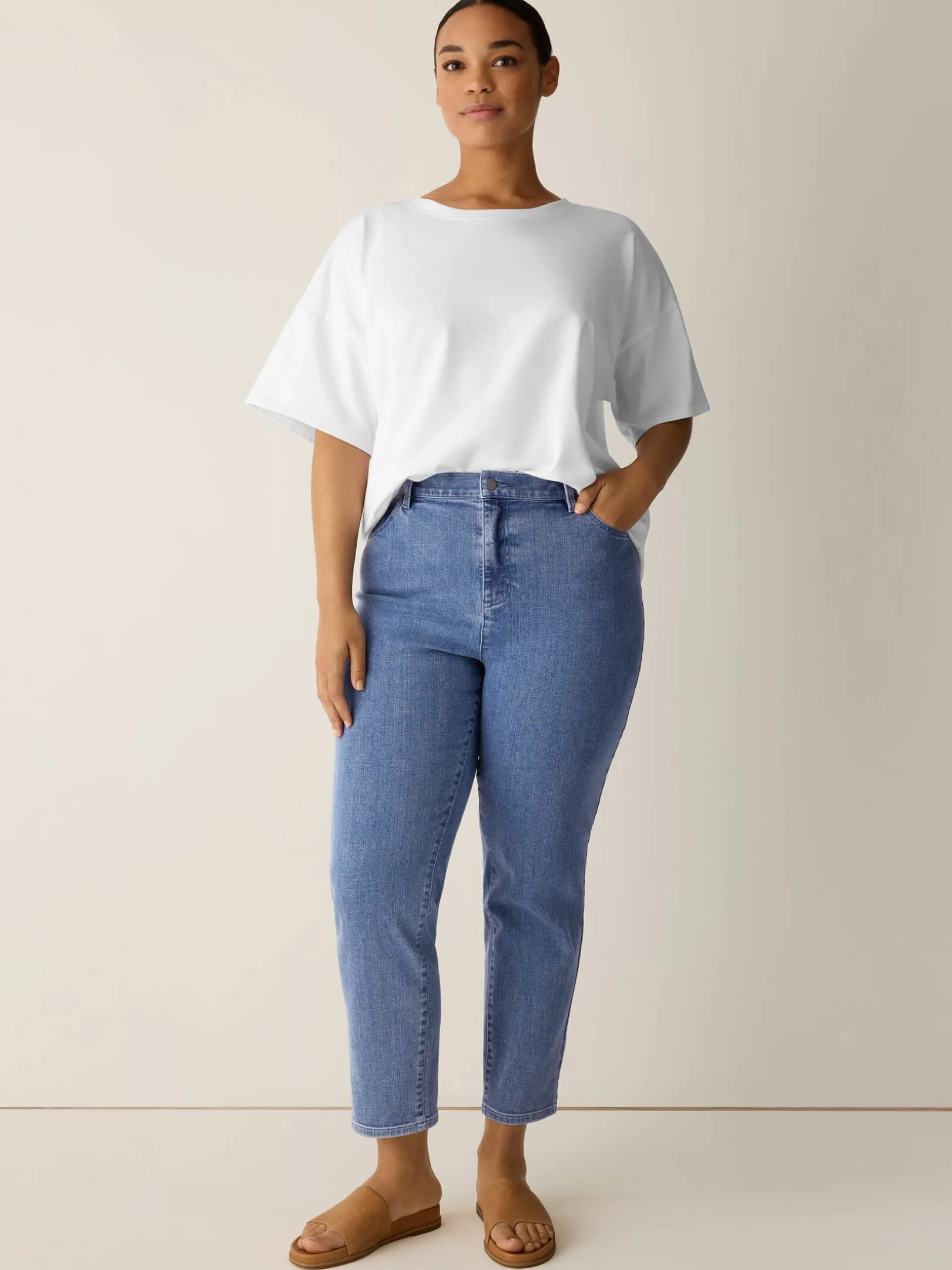 Cotton Stretch Denim Slim Jean