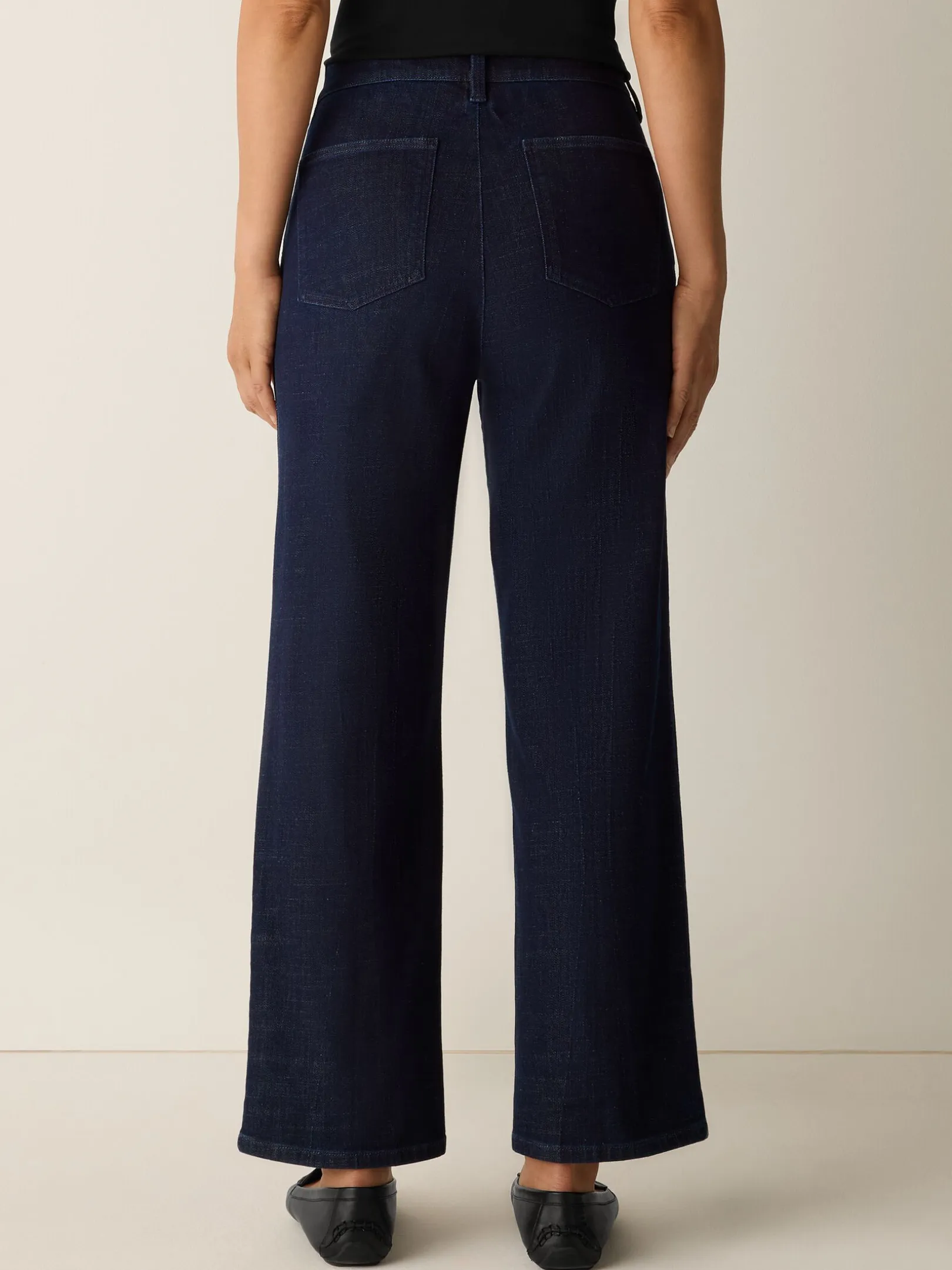 Cotton Stretch Denim Straight Jean