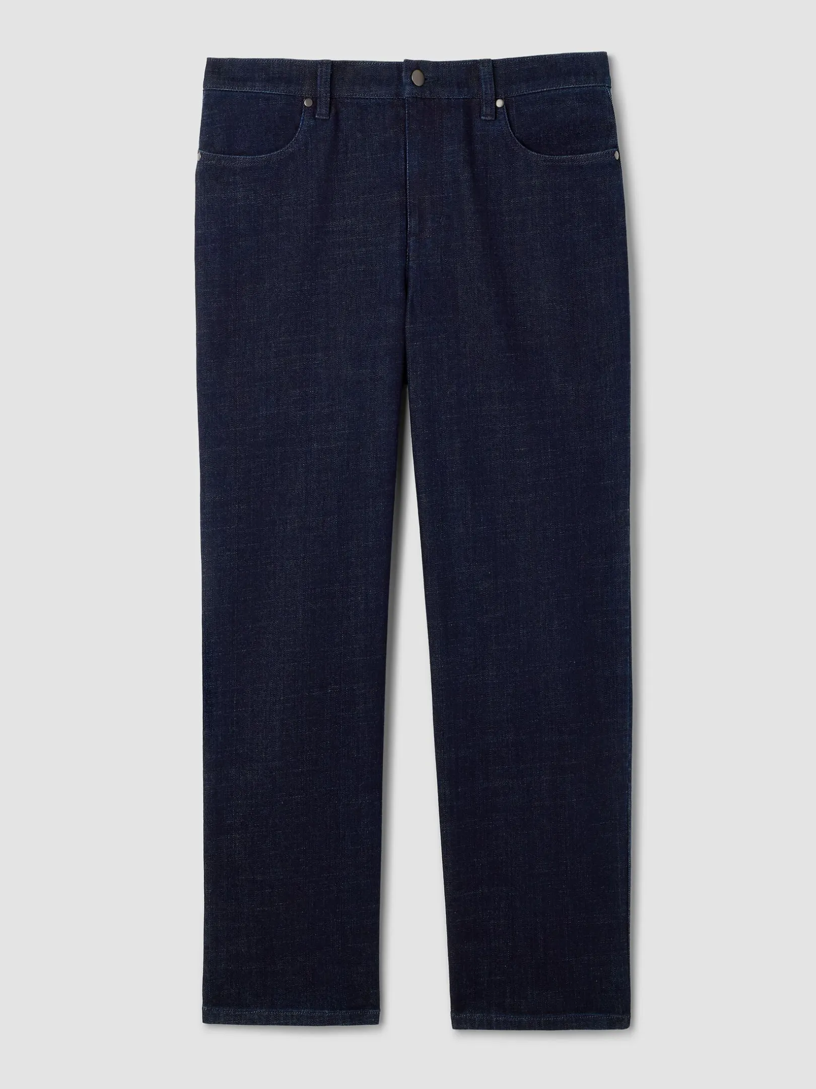 Cotton Stretch Denim Straight Jean