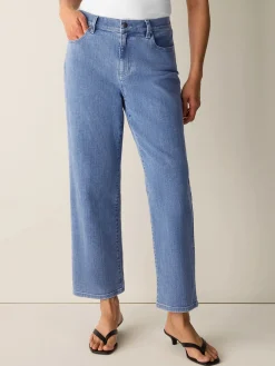 Cotton Stretch Denim Straight Jean