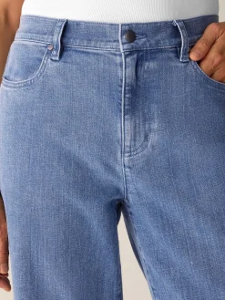Cotton Stretch Denim Straight Jean