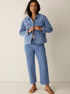 Cotton Stretch Denim Straight Jean