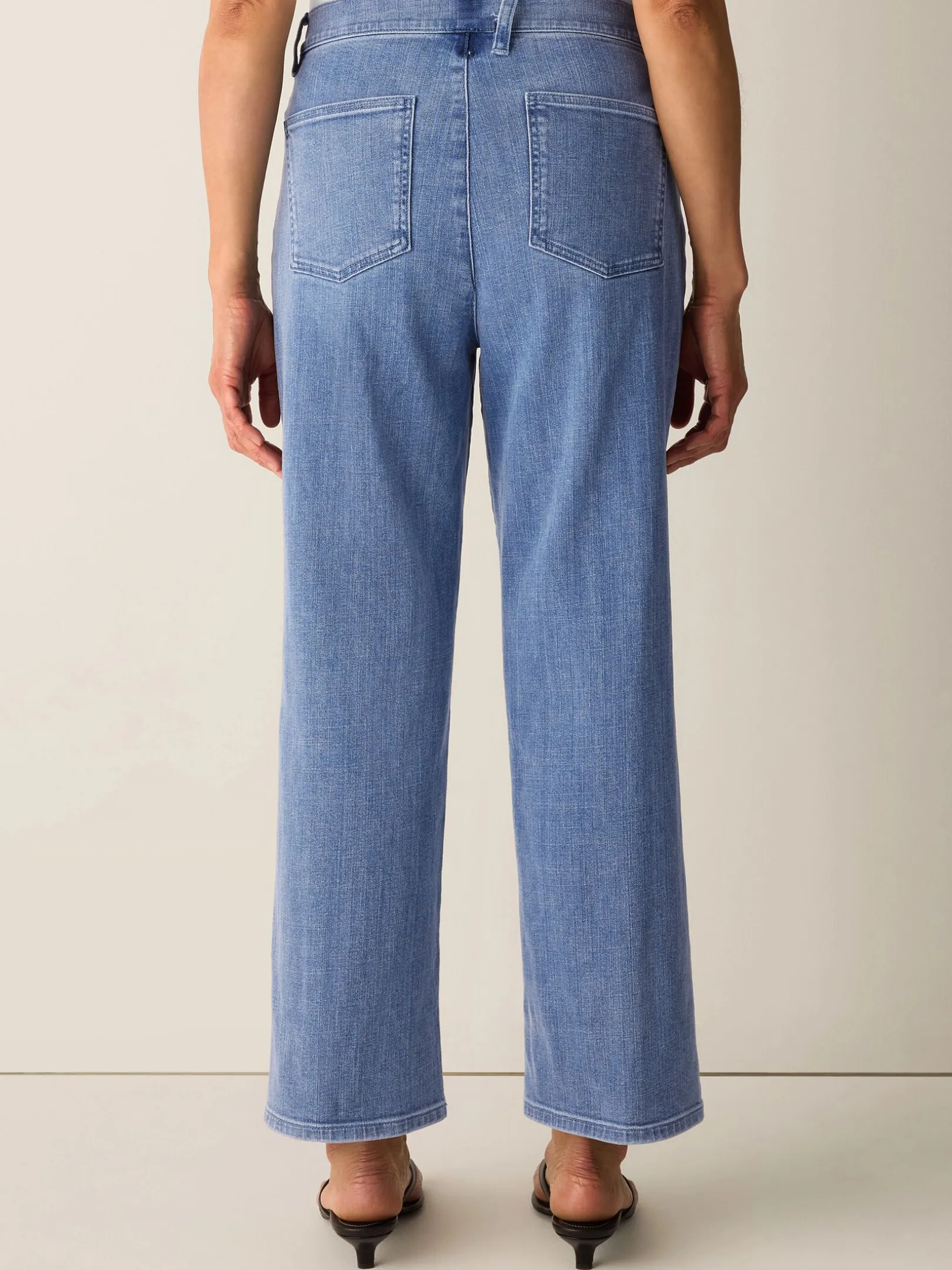 Cotton Stretch Denim Straight Jean