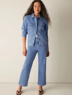 Cotton Stretch Denim Straight Jean