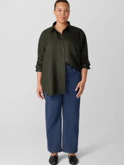 Cotton Stretch Denim Straight Jean