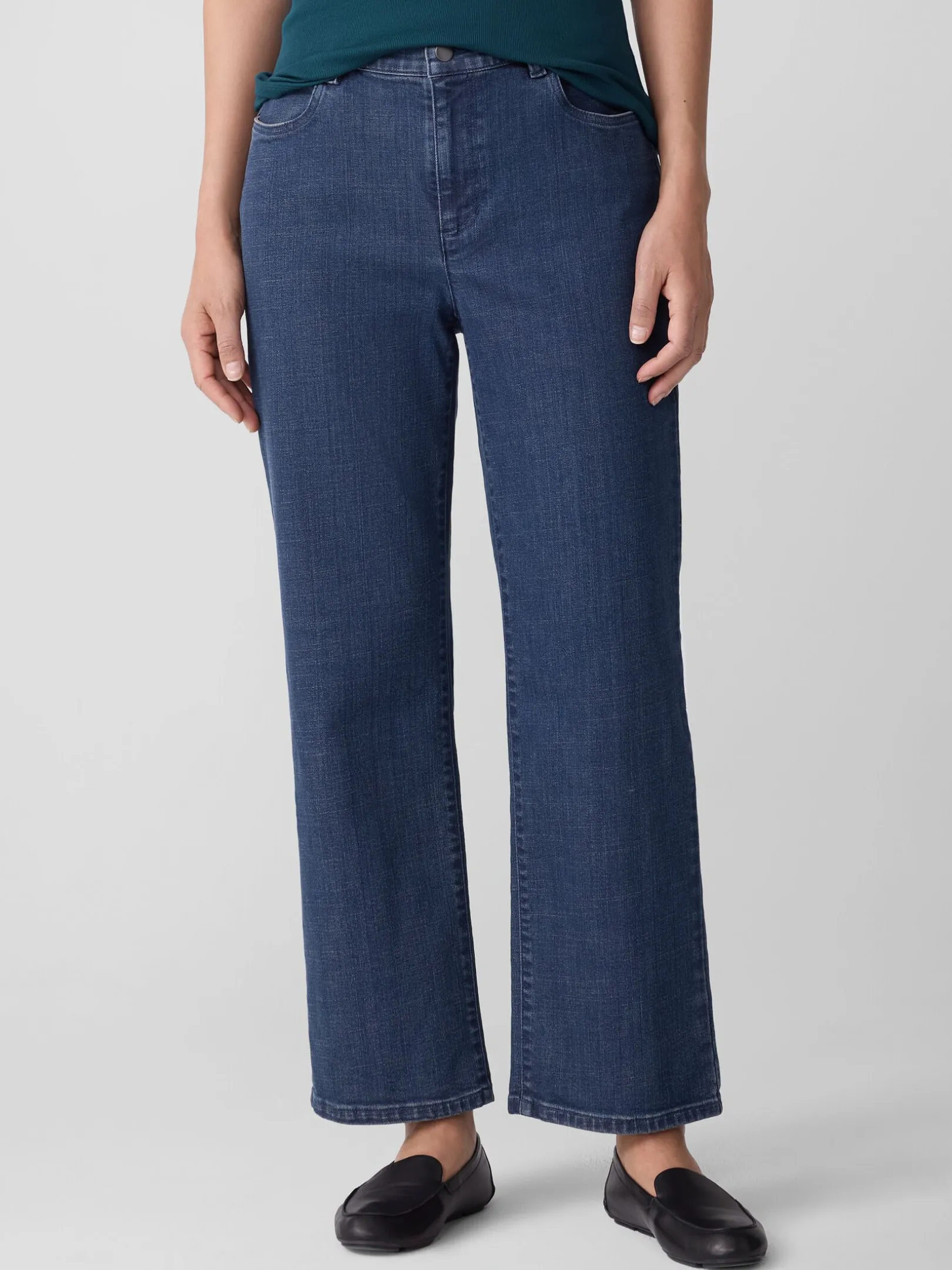 Cotton Stretch Denim Straight Jean