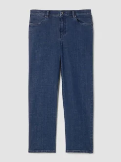 Cotton Stretch Denim Straight Jean
