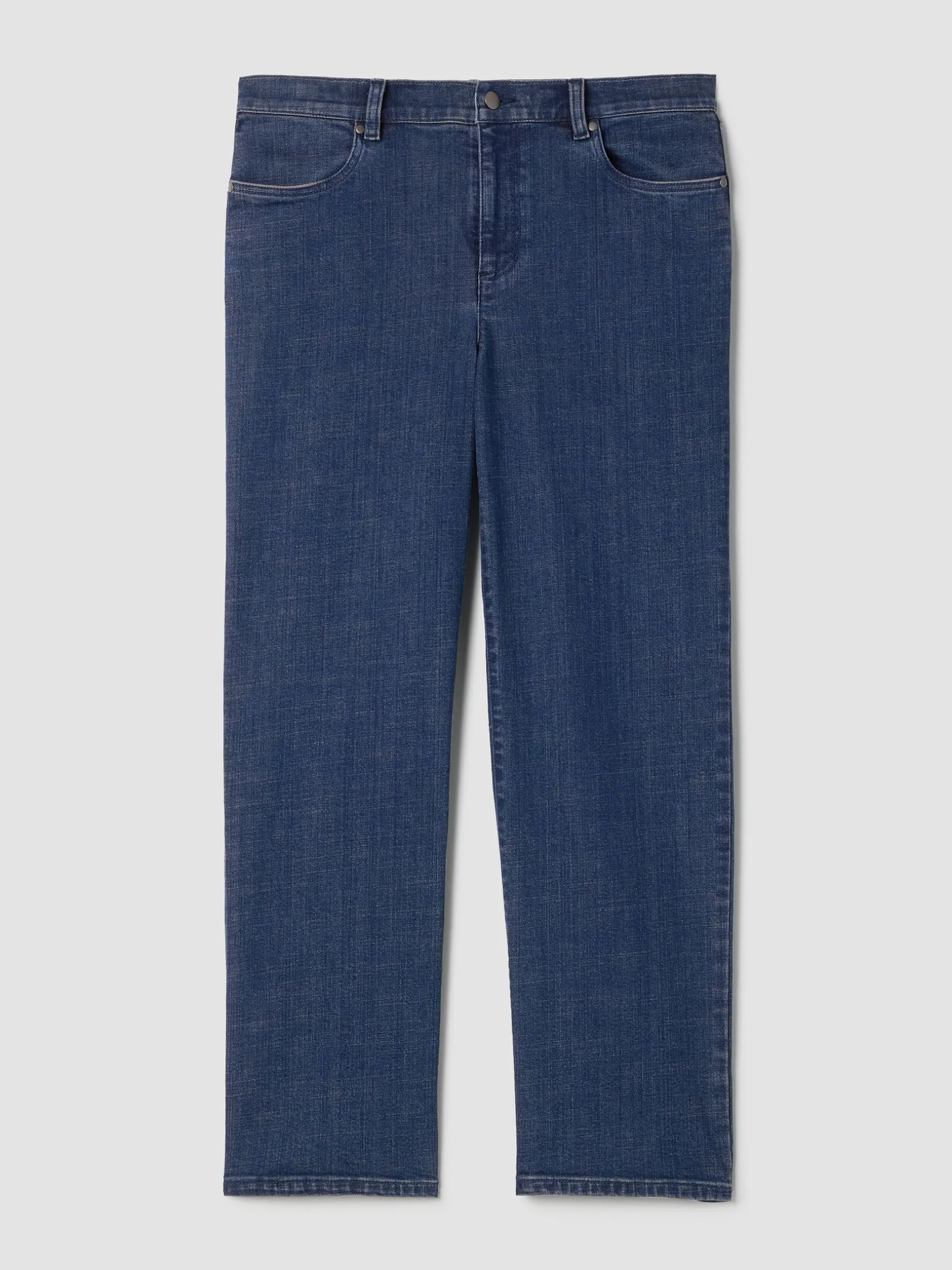 Cotton Stretch Denim Straight Jean