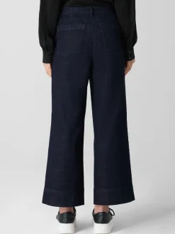 Cotton Stretch Denim Wide-Leg Jean