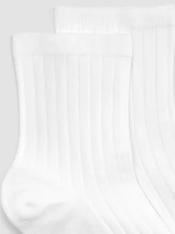 Cotton Wide-Rib Short Crew Sock