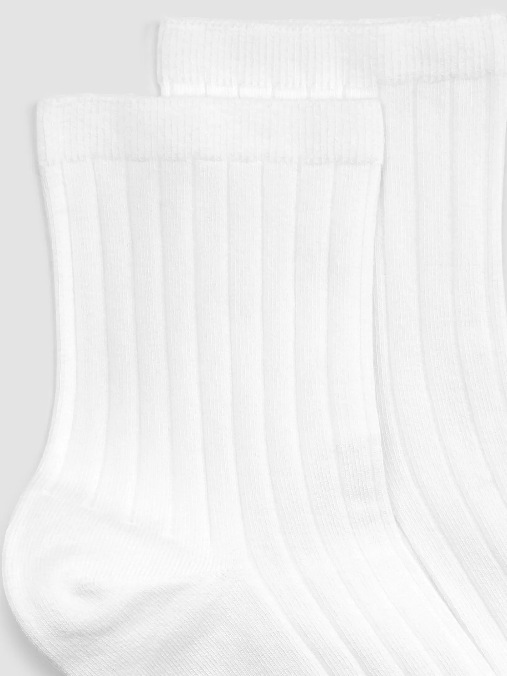 Cotton Wide-Rib Short Crew Sock