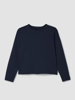 Cozy Brushed Terry Hug Round Neck Box-Top