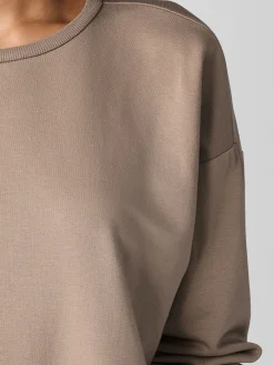 Cozy Brushed Terry Hug Round Neck Box-Top