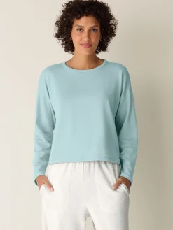 Cozy Brushed Terry Hug Round Neck Box-Top