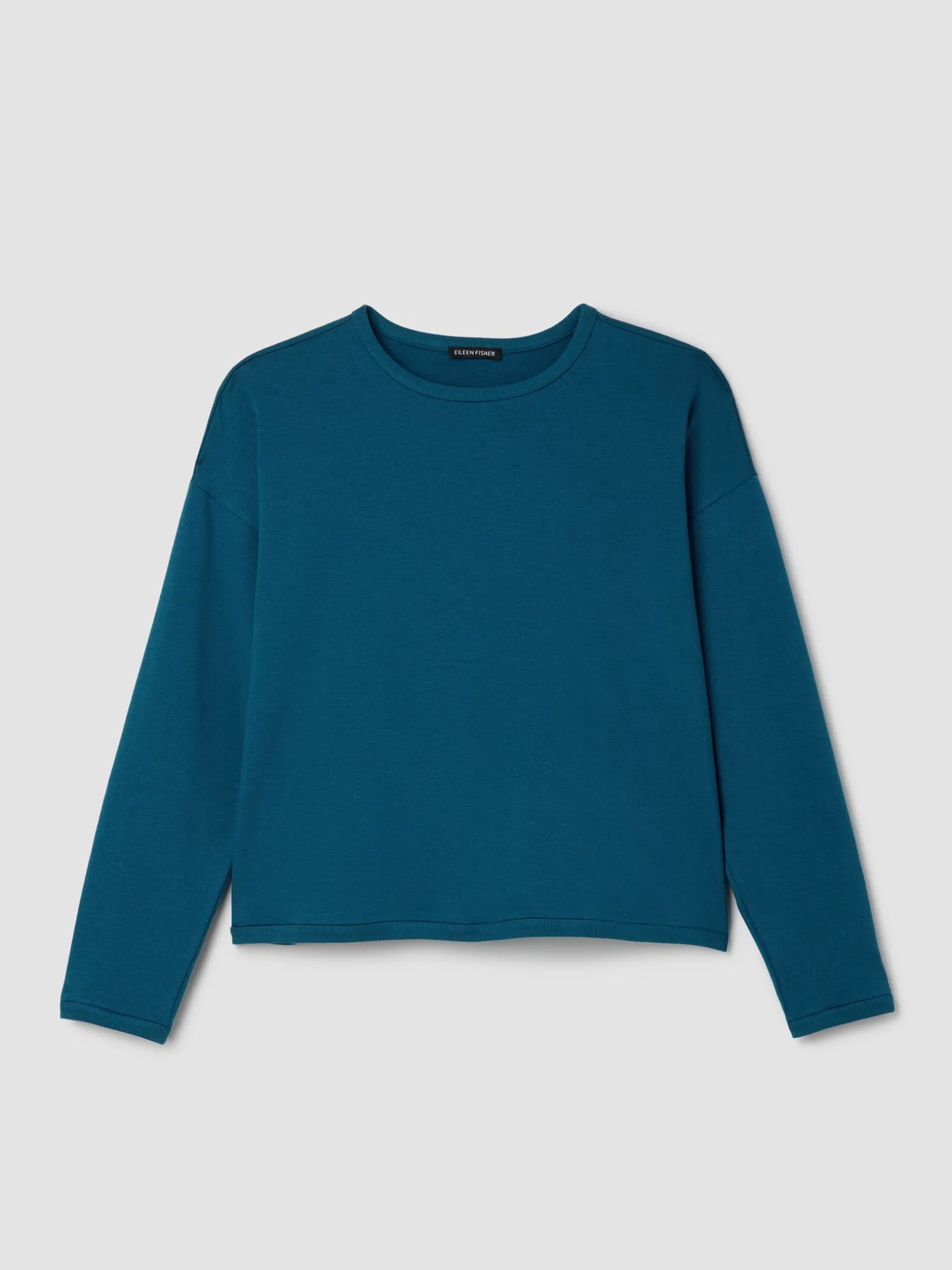 Cozy Brushed Terry Hug Round Neck Box-Top