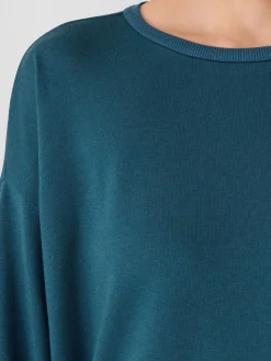 Cozy Brushed Terry Hug Round Neck Box-Top
