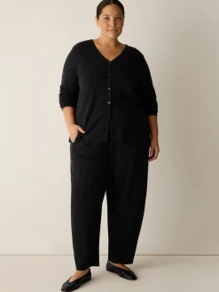 Cross Hatch Stretch Jersey Button-Front Top