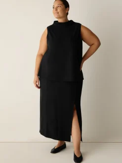 Cross Hatch Stretch Jersey Funnel Neck Tank