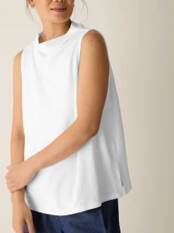 Cross Hatch Stretch Jersey Funnel Neck Tank