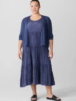 Crushed Silk Tiered Dress