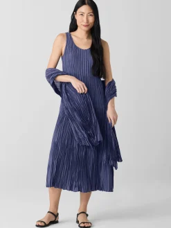 Crushed Silk Tiered Dress