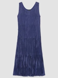 Crushed Silk Tiered Dress