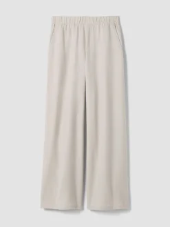 Felted Wool Jersey Wide-Leg Pant