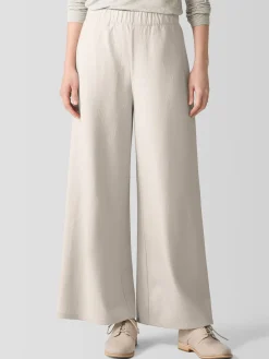 Felted Wool Jersey Wide-Leg Pant