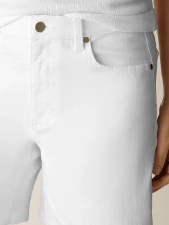 Garment-Dyed Organic Cotton Denim Shorts