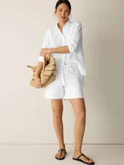 Garment-Dyed Organic Cotton Denim Shorts