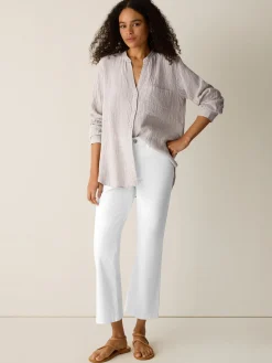 Garment-Dyed Organic Cotton Denim Kick Jean