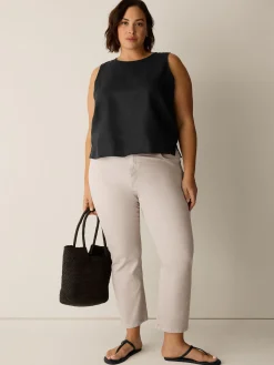 Garment-Dyed Organic Cotton Denim Kick Jean