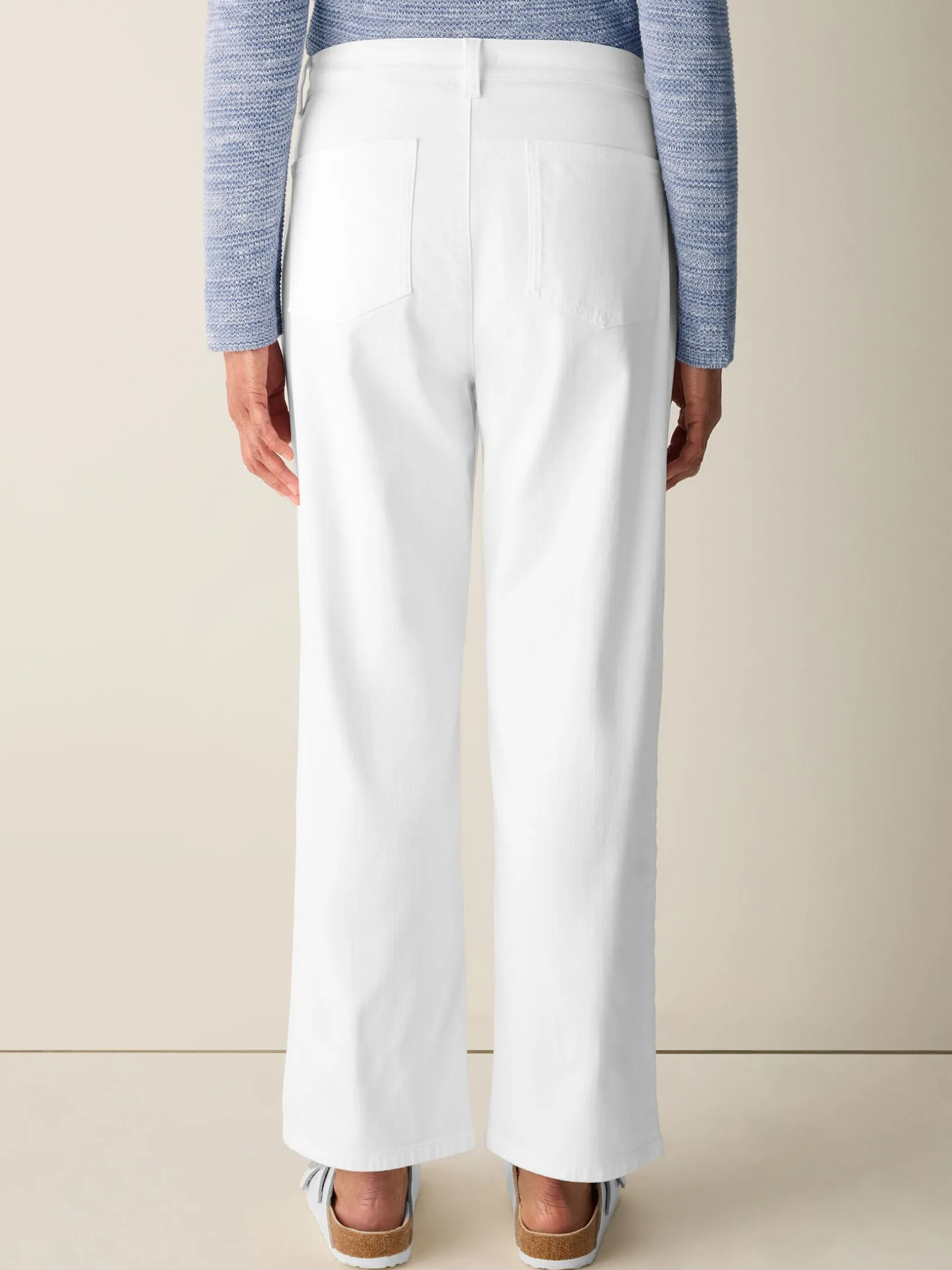 Garment-Dyed Organic Cotton Denim Straight Jean