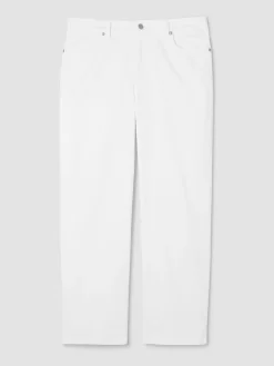 Garment-Dyed Organic Cotton Denim Straight Jean