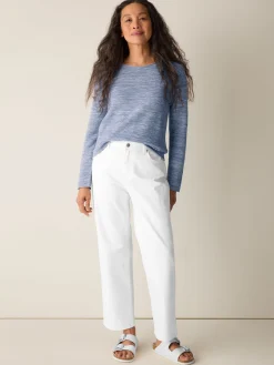 Garment-Dyed Organic Cotton Denim Straight Jean
