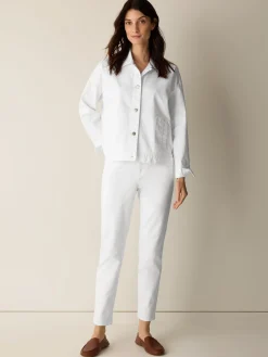 Garment-Dyed Organic Cotton Denim Slim Jean
